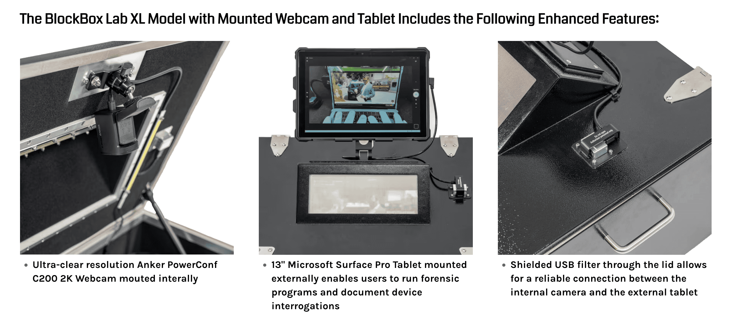 Cryptsec | Mission Darkness™ BlockBox Lab XL With Mounted Webcam and Tablet