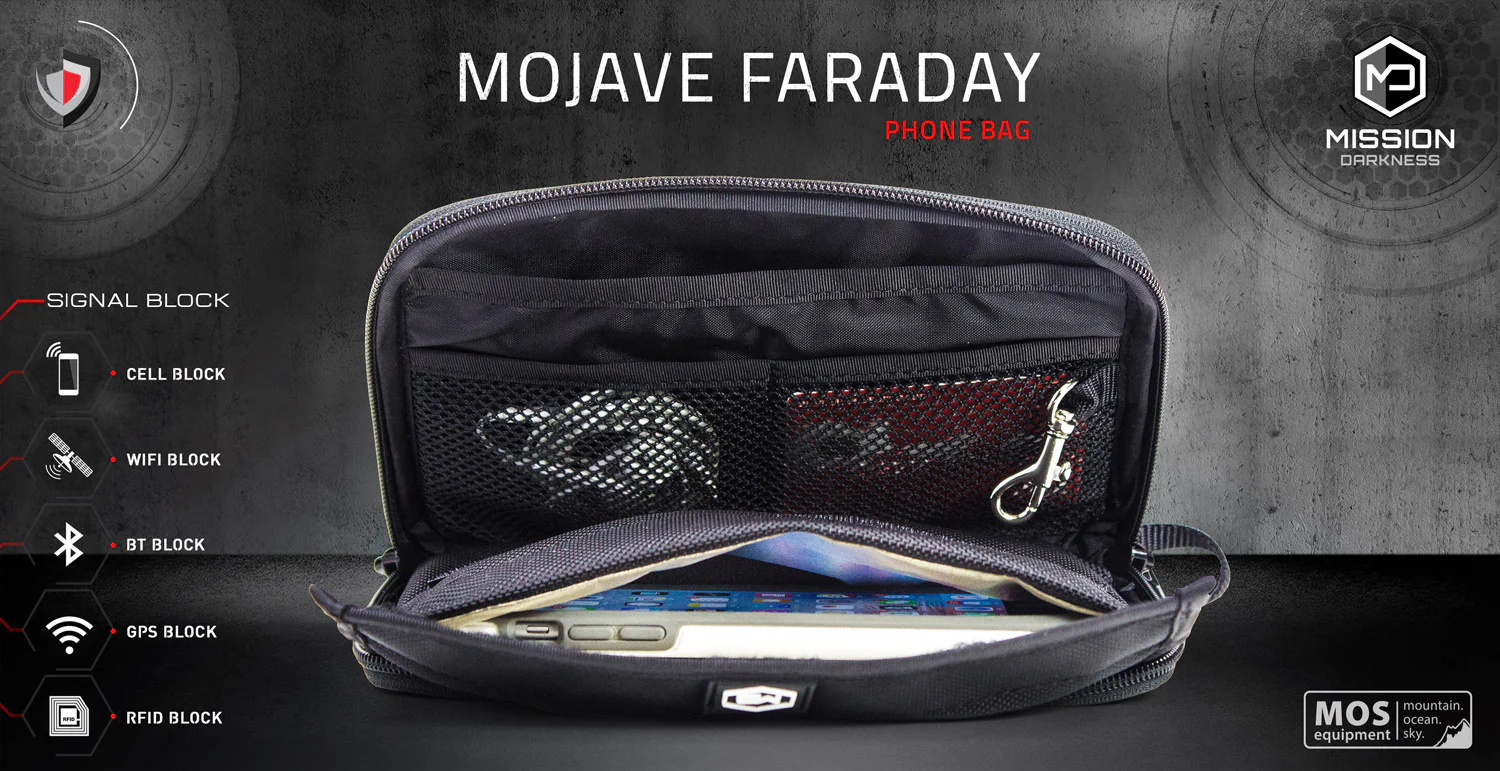 Cryptsec | Mission Darkness™ Mojave Faraday Phone Bag