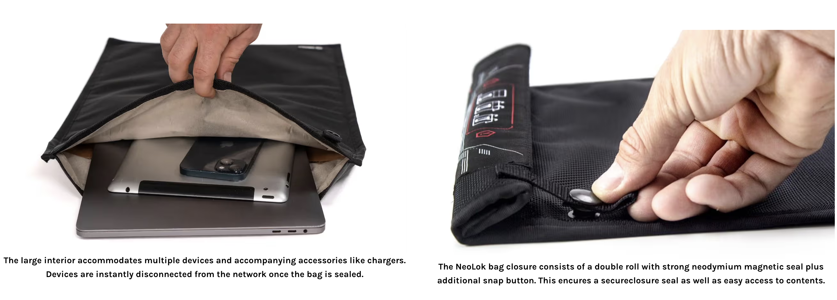 Cryptsec | Mission Darkness™ NeoLok Non-window Faraday Bag for Laptops