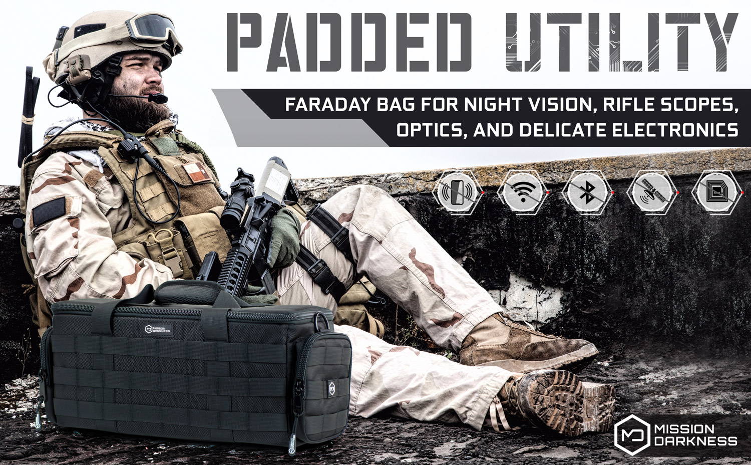 Cryptsec | Mission Darkness™ Padded Utility Faraday Bag