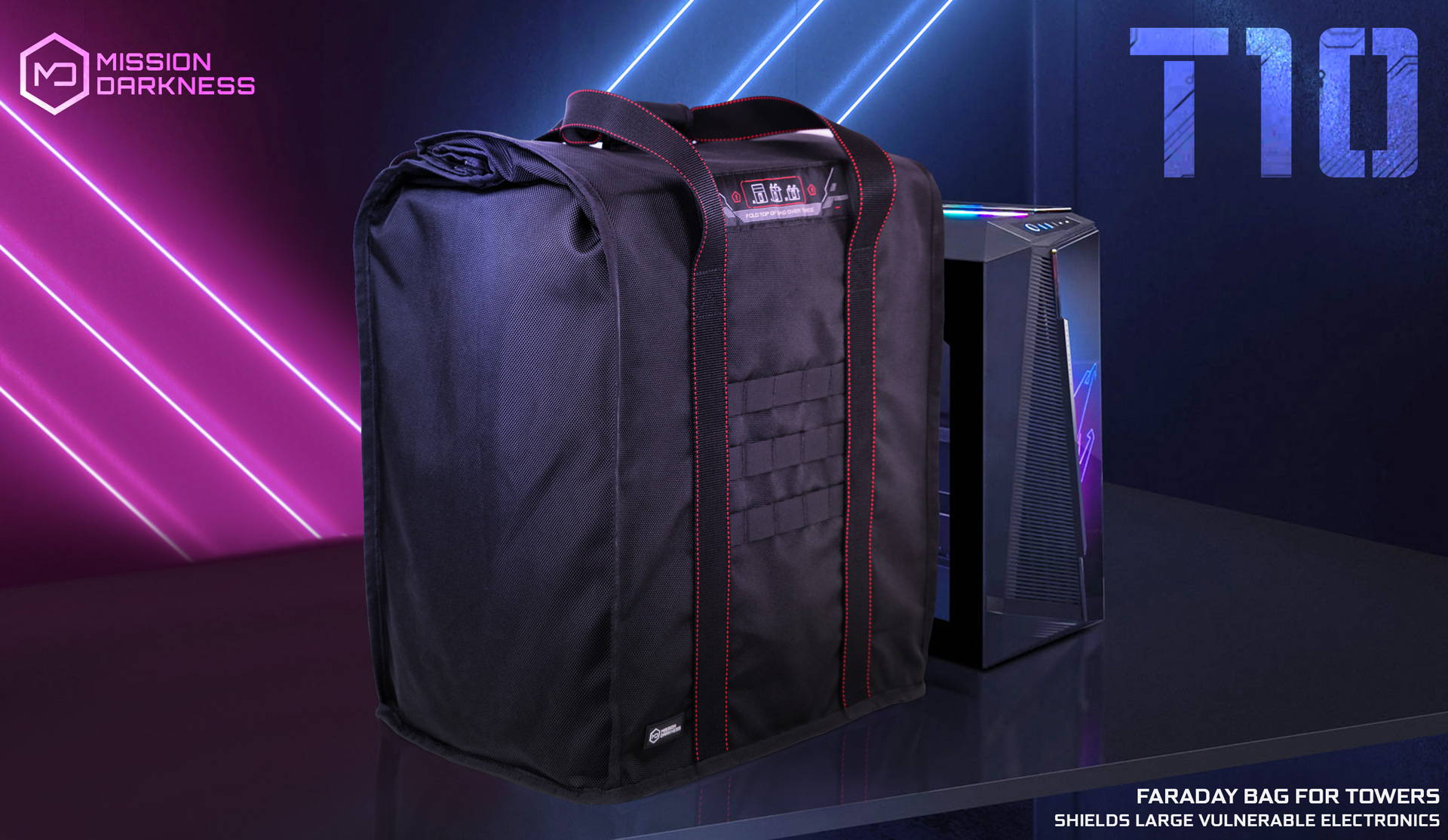 Cryptsec | Mission Darkness™ T10 Faraday Bag for Towers