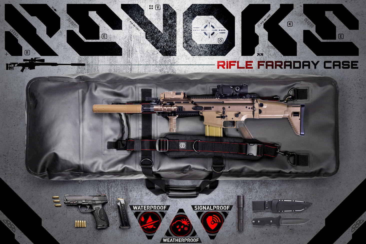 Cryptsec | Mission Darkness™ Dry Shield Revoke Rifle Faraday Case